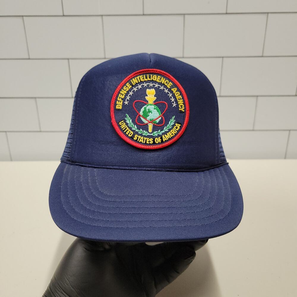 United States Air Force Intelligence Agency USAF Vintage Trucker Snapback Hat
